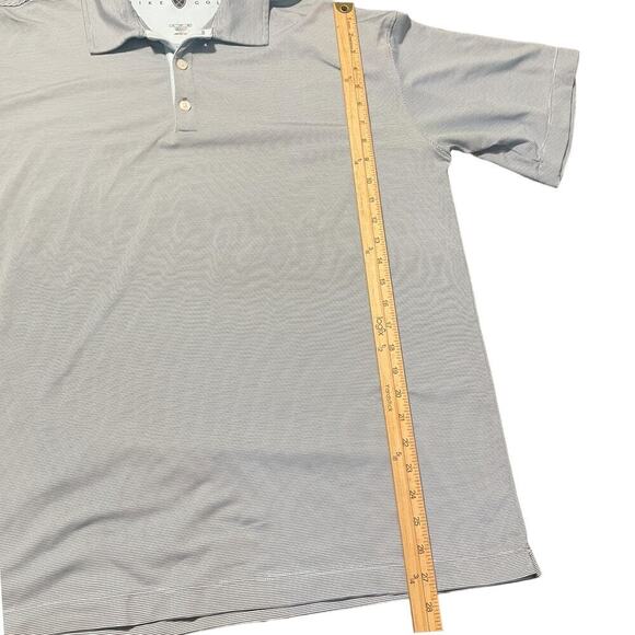 Nike Golf Blue Gray Striped Polo Sz XL - Picture 6 of 8